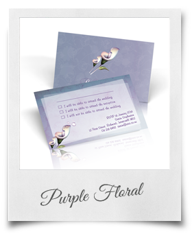 Purple Floral - RSVP Cards