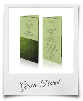 Green Floral - Wedding Invitations